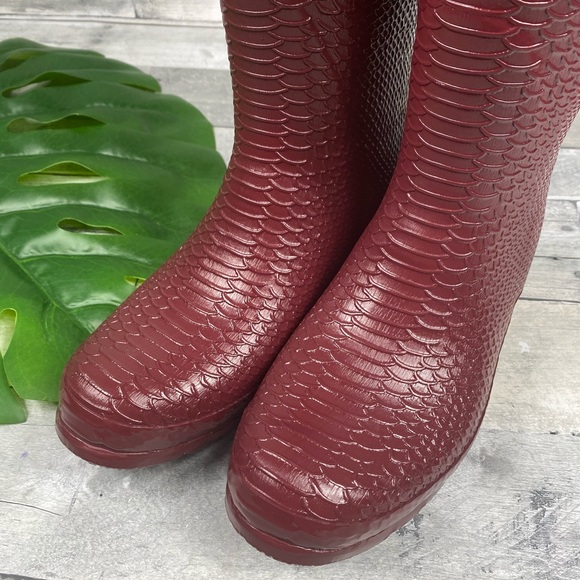 Hunter Perfect Pairs Crocodile print boots shoes - Picture 7 of 8